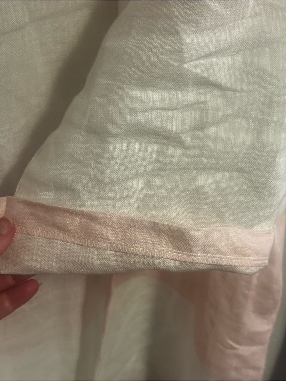 Made in Italy, 100% linen Light Pink & White Striped Open Kimono Jacket - Picture 7 of 9